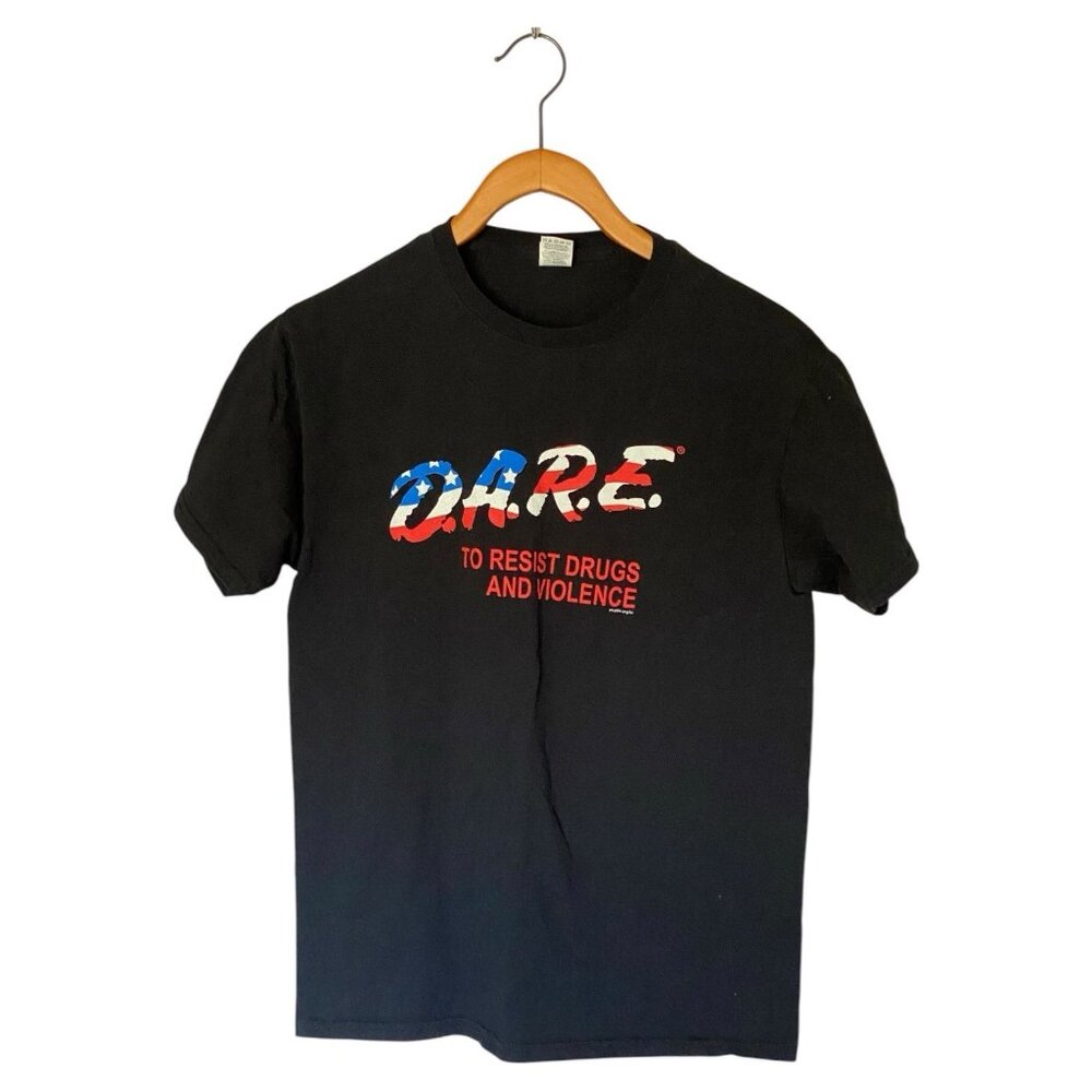 DARE Black S/S T-Shirt Men's S 90's Vintage